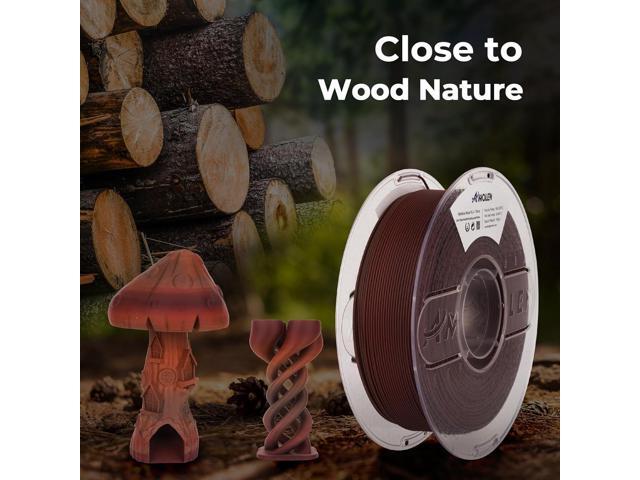 AMOLEN 3D Printing Filament Dark Wooden Rainbow Color Change Printer Filament PLA 1KG Spool 1.75mm 1.75mm Dry Rose Wood/Ebony/Burgundy/Walnut...