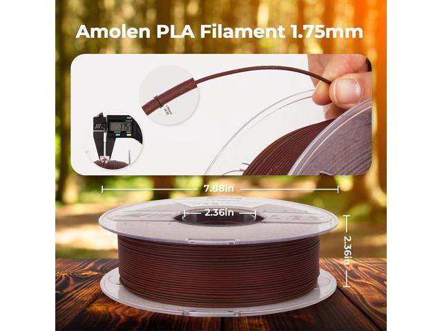 AMOLEN 3D Printing Filament Dark Wooden Rainbow Color Change Printer Filament PLA 1KG Spool 1.75mm 1.75mm Dry Rose Wood/Ebony/Burgundy/Walnut...