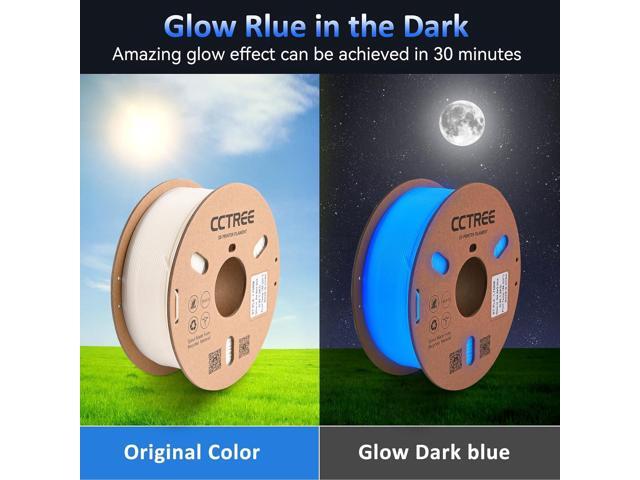 CCTREE Glow in The Dark PLA 3D Printer Filament 1.75mm, 1KG Spool (2.2lbs), Dimensional Accuracy +/- 0.03mm, PLA+ Stronger and Tougher 3D Printing...