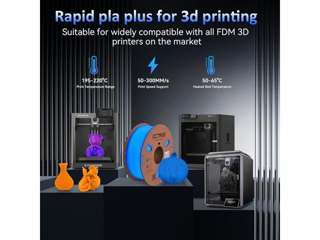 CCTREE Glow in The Dark PLA 3D Printer Filament 1.75mm, 1KG Spool (2.2lbs), Dimensional Accuracy +/- 0.03mm, PLA+ Stronger and Tougher 3D Printing...