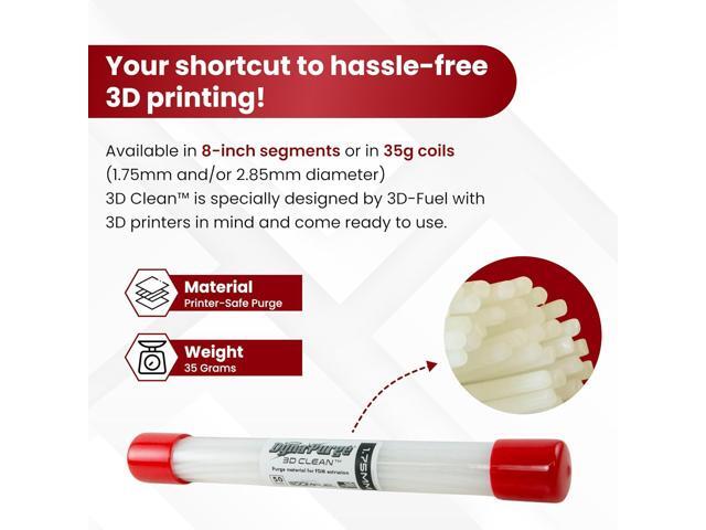 3D Fuel 3D Clean Printer Nozzle Cleaning Filament, Made in USA 50 Sticks 1.75mm +/- 0.03mm