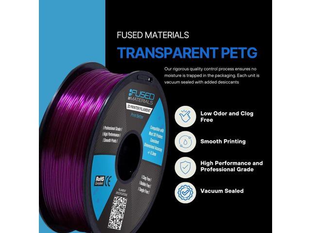 Fused Materials PETG 3D Printer Filament Fused Materials - 1kg Spool, 1.75mm, Dimensional Accuracy +/- 0.03 mm