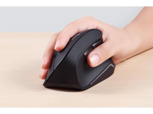 Perixx PERIMICE-804 Bluetooth Vertical Mouse, Bluetooth Connection for Windows and Android System, Works Without USB Receiver, Black