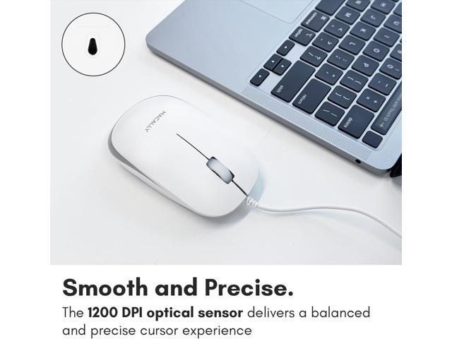 Macally USB Wired Mouse for Mac and Windows - Plug and Play 3 Button Corded Computer Mouse Wired for MacBook Pro/Air, Apple iMac, Laptop, PC...