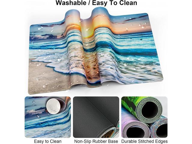 Keyboard Wrist Rest + Mouse Pad with Wrist Support + Desk Mat + Coaster 4 in 1 Set, XXL Large Gaming Mousepad Cute Ergonomic Mouse Pads for Desk...