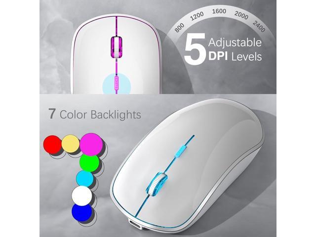 J JOYACCESS Wireless Keyboard and Mouse Combo with 7 Backlit Options,Quiet Light Up Keys,Type-C Rechargeable,Sleep Mode-2.4G Slient Portable...