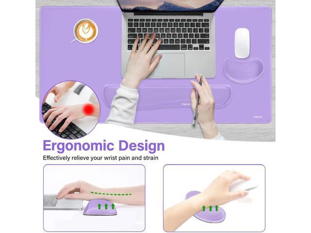 MOSISO Keyboard Mouse Pad Set, Gaming Mouse Pad & Keyboard Wrist Rest & Wrist Rest, Ergonomic Wristrests with Memory Foam Home Office Easy Typing...