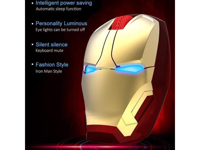 Wireless Mouse, 2.4G Noiseless Bluetooth Mouse with USB Receiver Portable Computer Mice for PC, Tablet, Laptop, Notebook - Gold