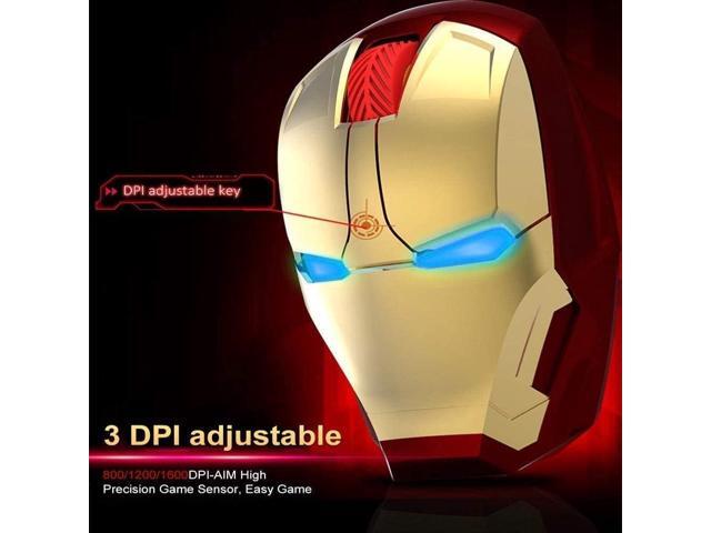 Wireless Mouse, 2.4G Noiseless Bluetooth Mouse with USB Receiver Portable Computer Mice for PC, Tablet, Laptop, Notebook - Gold