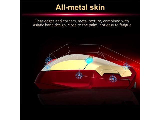 Wireless Mouse, 2.4G Noiseless Bluetooth Mouse with USB Receiver Portable Computer Mice for PC, Tablet, Laptop, Notebook - Gold