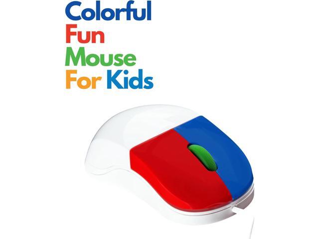 Clevy Kids Mouse - Colorful Ergonomic USB Computer and Laptop Kids Mouse for School and Home Computer Use - Wired Children Friendly - Compatible...