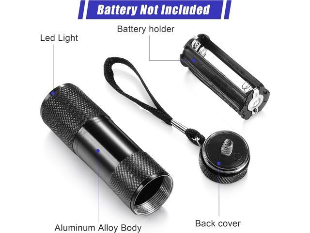 Roceei 10 Pieces UV Blacklight Flashlights, LED Light, Handheld, Mini Light Torch Detector, Portable UV Flashlight Torch for Pets Stains Urine...