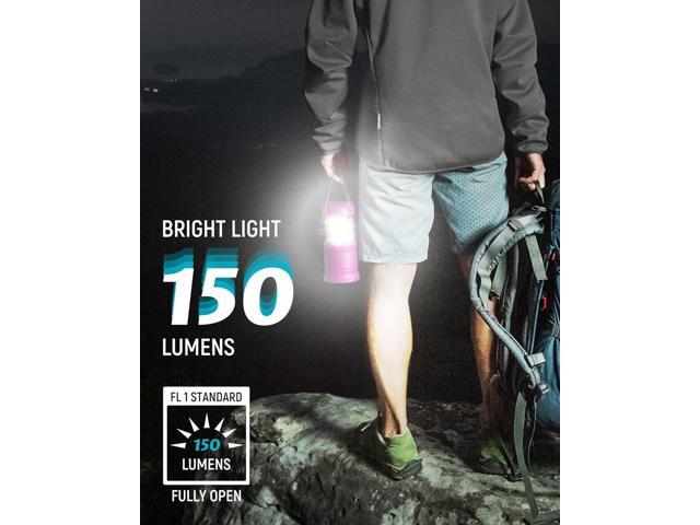 Lichamp 4 Pack LED Camping Lanterns, Battery Powered Camping Lights LED Collapsible Flashlight Portable Emergency Supplies Kit, A4PK