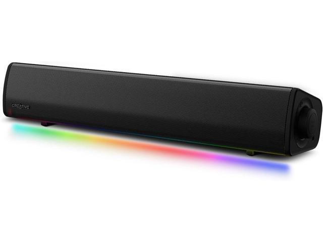 Sound Blaster GS3 Compact RGB Gaming Soundbar with SuperWide Technology, Powered via USB, Bluetooth 5.4, Headphone-Out Port, for PC and Mac