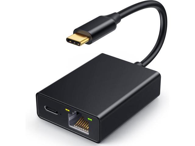 ELECTOP Ethernet Adapter for Chromecast with Google TV, USB Type C to RJ45 Ethernet Network Adapter Compatible with Chromecast HD/4K and More.