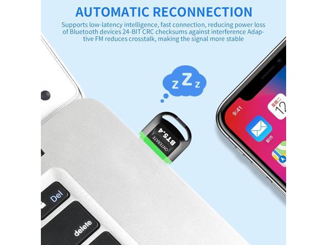 USB Bluetooth 5.4 Adapter for PC, Plug & Play Bluetooth Dongle Receiver BR+EDR+BLE+LMP13.X, Long Range Support Windows 11/10/8.1 for Desktop Laptop...