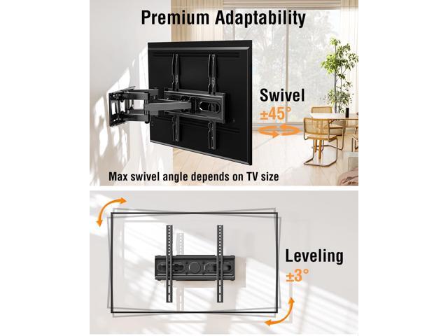 EconoMe TV Wall Mount for Most 26-70 inch tvs, Full Motion TV Mount Swivel and Tilt, Wall Mount Bracket Max VESA 400x400mm, Holds up to 99 lbs,...