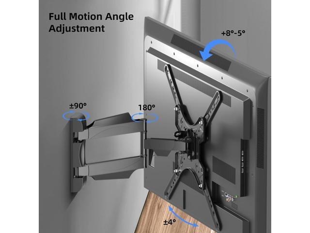 Suptek Adjustable TV Wall Mount Swivel and Tilt TV Arm Bracket for Most 32-55 inch LED, LCD Monitor and Plasma TVs up to 70lbs VESA up to 400x400mm...