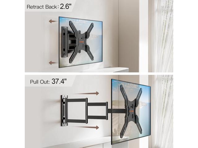 ELIVED Long Arm TV Wall Mount for Most 26-65 Inch TVs, 37.4 Inch Long Extension TV Mount Swivel and Tilt, Max VESA 400x400mm, Full Motion Wall...