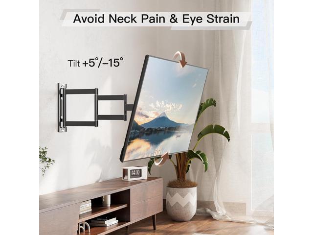 ELIVED Long Arm TV Wall Mount for Most 26-65 Inch TVs, 37.4 Inch Long Extension TV Mount Swivel and Tilt, Max VESA 400x400mm, Full Motion Wall...