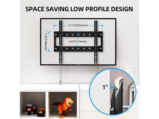 HOME VISION TV Wall Mount Fixed for Most 26-65 Inch Flat/Curved TVs with Max VESA 400X400mm up to 99Lbs Fits 16 Inch Wood Studs, Universal Low...