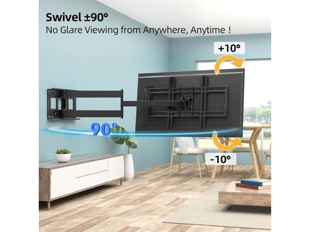Long Arm TV Wall Mount for 42-80 inch TVs, Full Motion with 43 inch Extension Articulating Arms, Swivel and Tilt TV Bracket, Holds up to 110 lbs,...