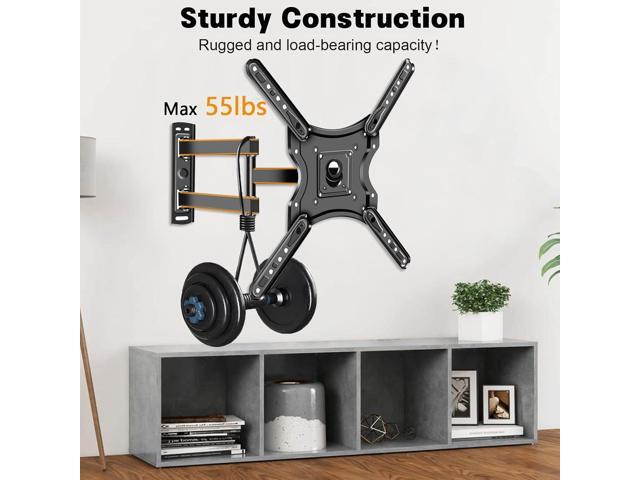 OSAGIE Swivel Wall Mount Full Motion TV Bracket with Articulating Arm for 14-55-inch LED, LCD Flat Curved Smart TVs. Monitor Tilt Extension...