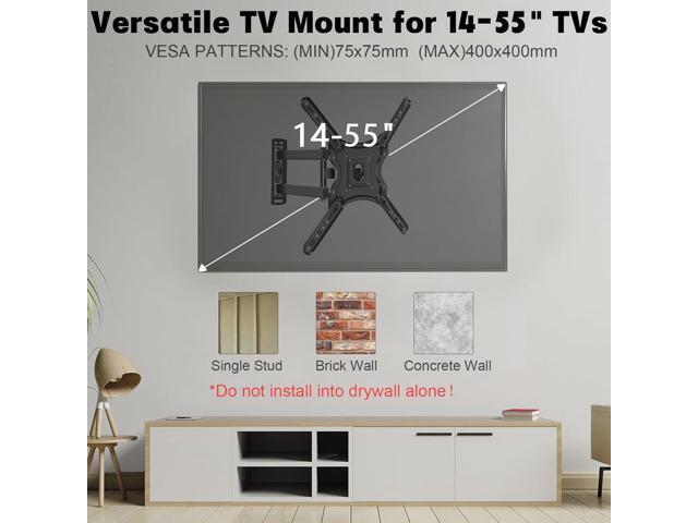 OSAGIE Swivel Wall Mount Full Motion TV Bracket with Articulating Arm for 14-55-inch LED, LCD Flat Curved Smart TVs. Monitor Tilt Extension...