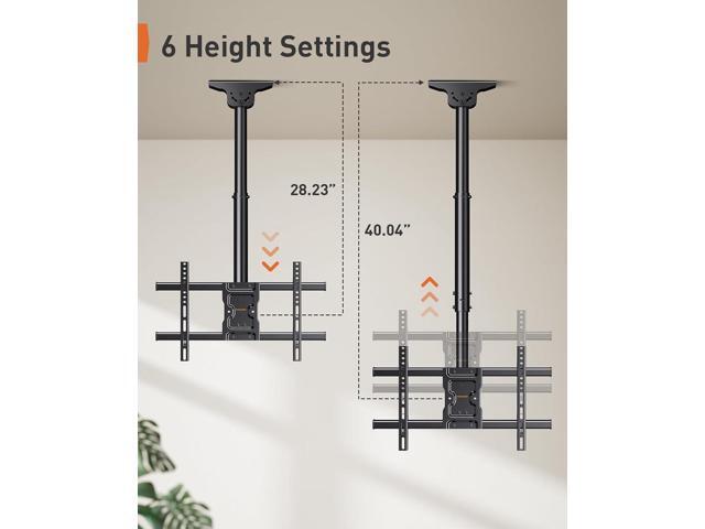 Perlegear Ceiling TV Mount, Hanging TV Mount for 37-75 inch Flat or Curved TVs up to 99 lbs, Full Motion TV Bracket with Swivel, Tilt, Max VESA...