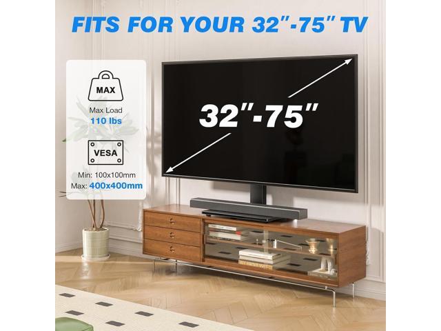 Rfiver Universal Swivel TV Stand Table Top TV Stand for 32-65,70,75 Inch LCD LED TV up to 110 lbs -Height Adjustable Center Pedestal Stand...