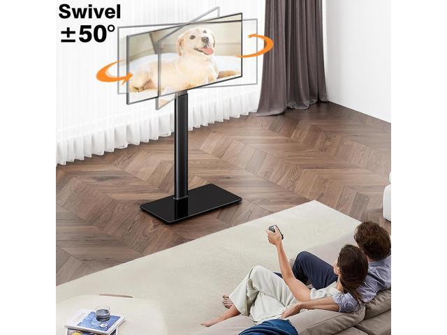 Universal TV Stand Monitor with Mount 100 Degree Swivel Height Adjustable and Tilt Function for 19 to 43 inch LCD, LED OLED TVs,Space Saving...