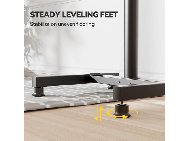 AM alphamount TV Floor Stand for 13-50 inch Flat/Curved TVs up to 44 lbs, 8 Level Height Adjustable Monitor Floor TV Stand with VESA 200x200,...