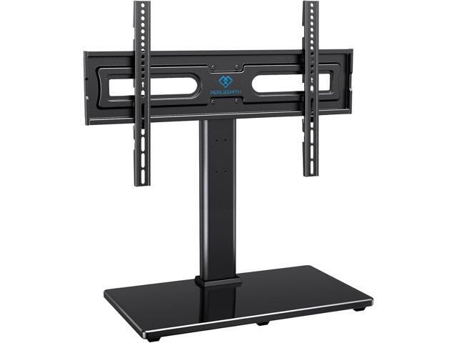 PERLESMITH Swivel Universal TV Stand Mount for 32-82 Inch LCD OLED Flat/Curved Screen TVs up to 99lbs-Height Adjustable Table Top TV Stand/Base...
