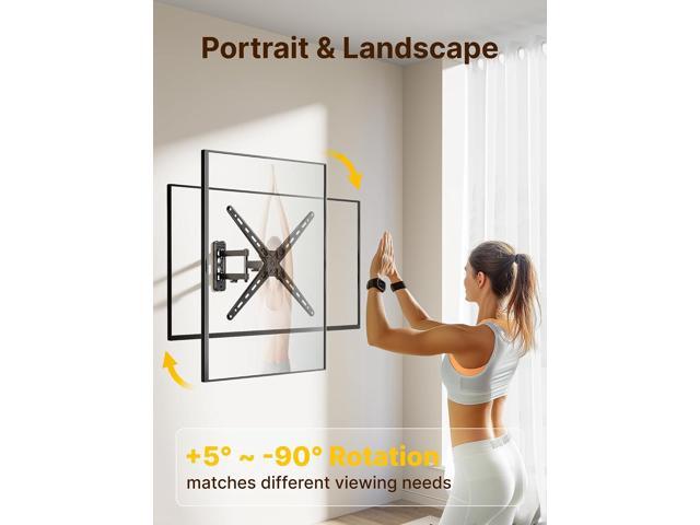monTEK Full Motion TV Wall Mount Bracket for Most 13-55 Inch LED LCD Flat Screen TVs & Monitors, Swivel Tilt Extension Rotation with Articulating...