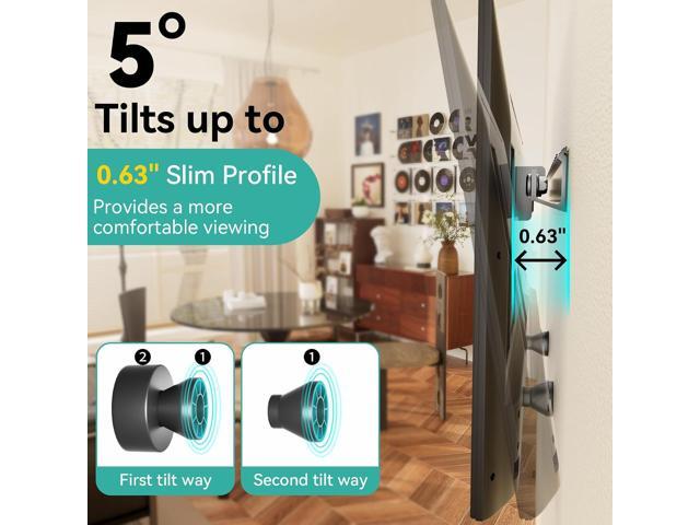 Auoace No Drill TV Wall Mount for 22 to 55 inch TVs, Drywall Smart TV Bracket Tilts Up to 5°, Low Profile TVs Mount up to 100 Lbs, Easy to Install...