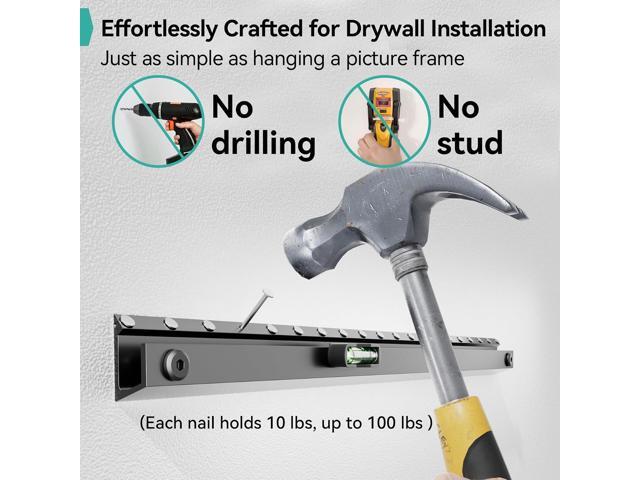 Auoace No Drill TV Wall Mount for 22 to 55 inch TVs, Drywall Smart TV Bracket Tilts Up to 5°, Low Profile TVs Mount up to 100 Lbs, Easy to Install...