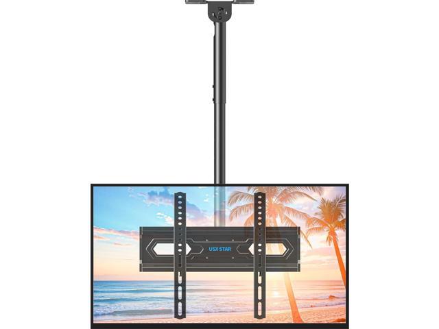 USX STAR Ceiling TV Mount for 26-65 inch TVs, 360° Swivel Full Motion Ceiling Mount TV Bracket, Height Adjustable, Tilt TVs Ceilings Mounts,...