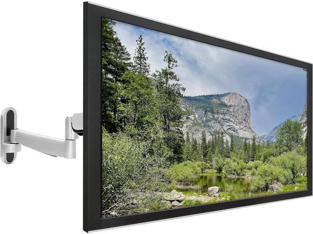 Mount-It! Height Adjustable TV Wall Mount Bracket with Counterbalance Gas Spring Arm - Full Motion Articulating Design Fits Flat Screens Displays...