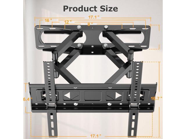 Full Motion TV Wall Mount for Most 26-65 Inch Flat/Curved 4K LED LCD TVs, Rotate Articulating Arms Swivel and Tilt Wall Mount TV Bracket Max VESA...