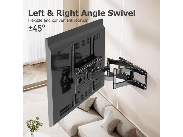 Full Motion TV Wall Mount for Most 26-65 Inch Flat/Curved 4K LED LCD TVs, Rotate Articulating Arms Swivel and Tilt Wall Mount TV Bracket Max VESA...