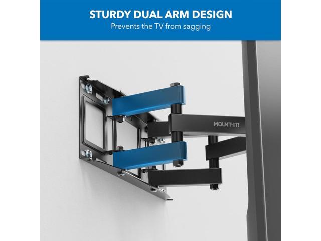 Mount-It! Full Motion TV Wall Mount with Heavy Duty Dual Arms, 14' Extension and Compatible with TVs 37' up to 80' Screen Size, Fits VESA up to...