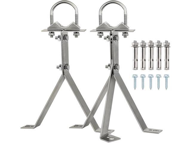 XRDS-RF Antenna Wall Mount - 10 Inch Heavy-Duty Stand Off Wall Mast Mount Windproof Mounting Bracket for TV Antenna Mast (2-Leg + 3-Leg)