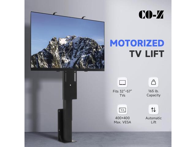 CO-Z Motorized TV Lift for 32' to 57' TVs up to 165 lb, 400x400 VESA, Height Adjustable Mechanism Stand & Wall Mount with Remote Control and Memory...