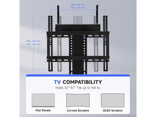 CO-Z Motorized TV Lift for 32' to 57' TVs up to 165 lb, 400x400 VESA, Height Adjustable Mechanism Stand & Wall Mount with Remote Control and Memory...
