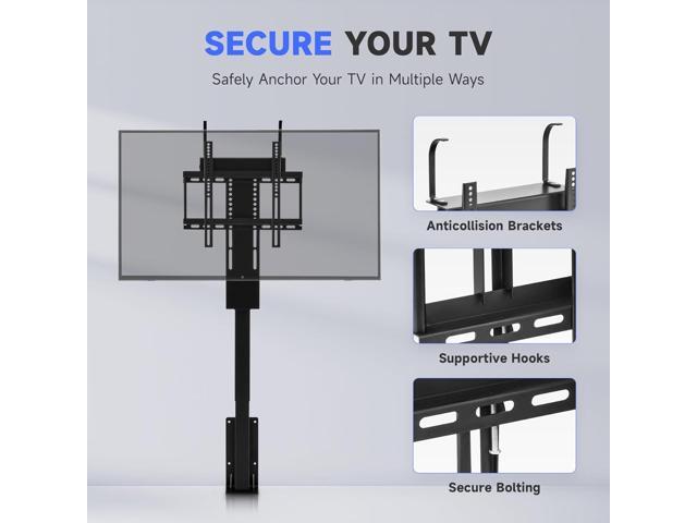 CO-Z Motorized TV Lift for 32' to 57' TVs up to 165 lb, 400x400 VESA, Height Adjustable Mechanism Stand & Wall Mount with Remote Control and Memory...