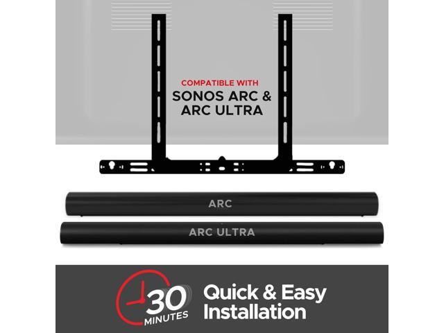 Soundbass Arc TV Mount, Black, Compatible with Sonos Arc Soundbar and Ultra Version, Mounting Bracket for TV, Hardware Kit Included, Designed in...