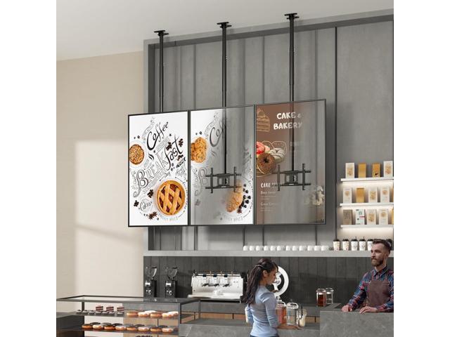 ONKRON TV Ceiling Mount for 32-80 Inch Screen up to 150 lbs, Height Adjustable, Full Motion Ceiling TV Mount Long, max VESA 600x400, Hanging...