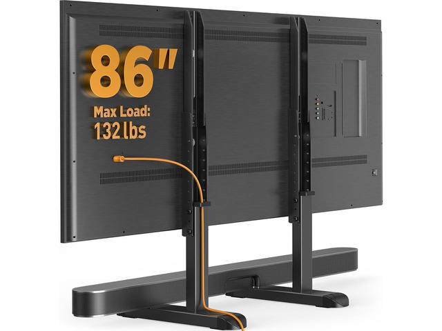 Perlegear TV Stand Steel TV Legs for Most 3782 Inch Flat or Curved TVs up to 110 lbs, Height Adjustable TV Feet Suitable for Soundbar, Universal...