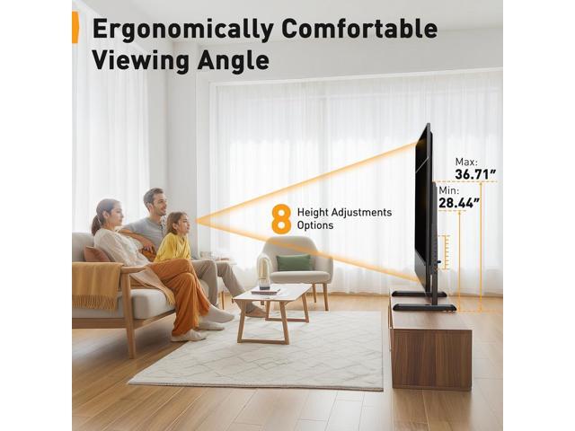 Perlegear TV Stand Steel TV Legs for Most 3786 Inch Flat or Curved TVs up to 132 lbs, Height Adjustable TV Feet Suitable for Soundbar, Universal...