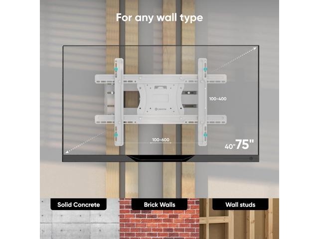 ONKRON Full Motion TV Wall Mount for 40-75 Inch TVs up to 150 lbs, Articulating TV Wall Mount Swivel and Tilt, Long Arm Extension, max VESA...